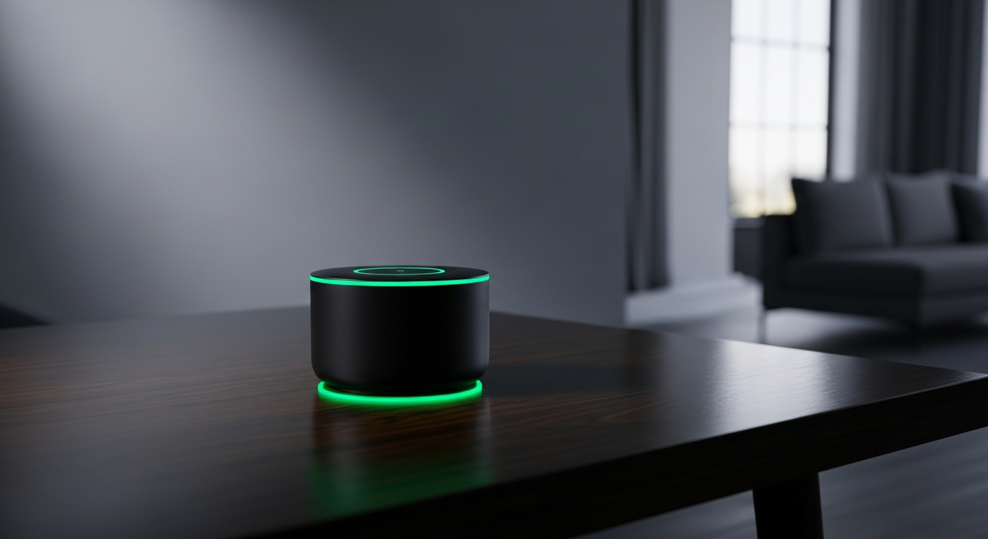 AirTrik Smart Home Hub with green LED ring